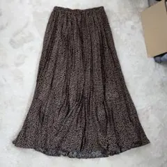 スカート　ロングスカート　フレアスカート　レトロガール　M　レディース