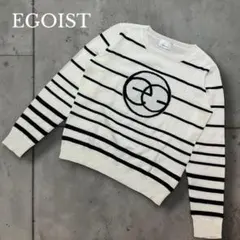 【EGOIST】14EGロゴニットトップス　ボーダーのサムネイル