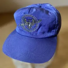 古着キャップセール中impulse 青色刺繍ロゴキャップ