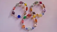 カラフルビーズブレスレット3個セット