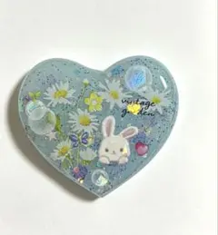 再販不可。ハートうさぎ♡ディジー♡レジンヘアゴムブローチ