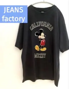 ジーンファクトリー　極美品　 ミッキーマウス Ｔシャツ ヴィンテージ加工