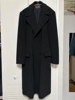 【未使用に近い】ロエベ ロングコート カシミヤ シルク ベルト付 ダブル M 黒 ce07ds-rm10e32685_1.jpg