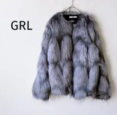 専用【GRL＊グレイル】ファーコート アウター M グレー 厚手 レディース