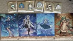 雪ミク　一番くじ　S賞　クリアポスター　R賞ラバーチャーム　10点セット