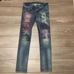 ヒステリックグラマー　グラフィックプリント デニムパンツ
