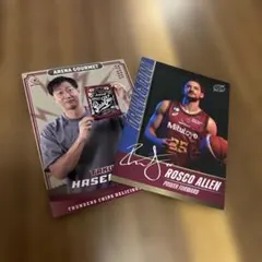 川崎ブレイブサンダース　ロスコ・アレン カード & サンダーズチップス　長谷川技