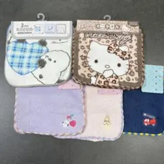 キャラクターミニタオル　3枚入りx5組　計15枚