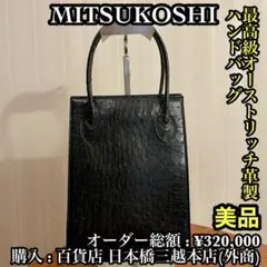 ✨美品✨最高級革 オーストリッチ製 ハンドバッグ