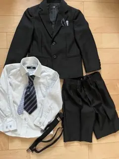 ひ*ろ様 セレモニー スーツ パンツ ネクタイ サスペンダー ネクタイ付き 入卒