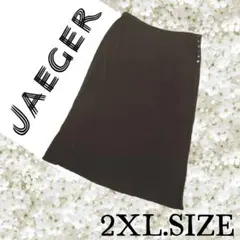 r39〚JAEGER〛 ロングスカート ブラウン 2XLサイズのサムネイル