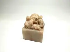 篆刻印材　大型　寿山石　古印材　書道印材　獅子像 石彫刻 2025年最新】獅子 印材の人気アイテム - メルカリ