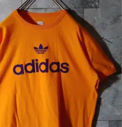 adidas 90sトレフォイルロゴプリント リンガーTシャツ 万国旗タグ L