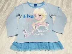 エルサ プリント 長袖ワンピース 100cm