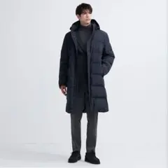 極暖✨ユニクロ シームレスダウンパーカ ネイビー XL 防風・防水で真冬も快適◎