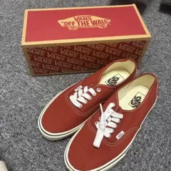 VANS Authentic レッド キャンバス スニーカー