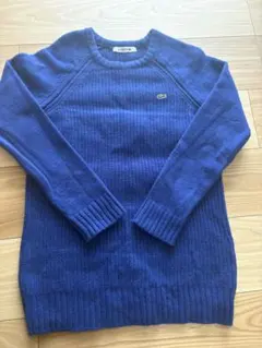 LACOSTE ラコステ ウールニット セーター ブルー 34