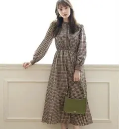 GRL 人気 完売　幾何学柄バンドカラーワンピース　Mサイズ