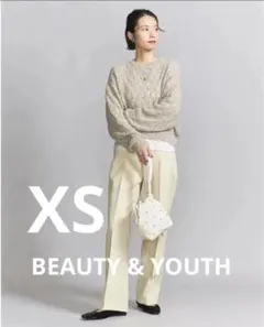 ビューティアンドユース ドビーストレートパンツ XS ホワイト