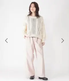 studioCLIP ギャザーカラーチノパンツ