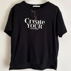 Lugnoncore＊レディース半袖Tシャツ＊黒 フリーサイズ＊綿100%