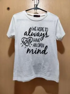 ラブトキシックs140半袖Tシャツホワイトロゴ英字