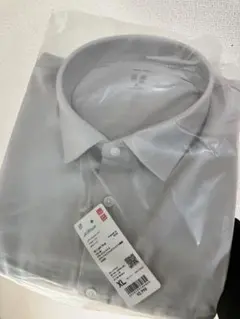 新品　ユニクロ エアリズムコットンフルオープンポロシャツ ライトグレー XL