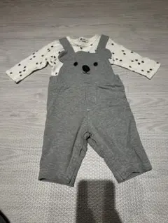ベビー服　70センチ　オーバーオールと長袖セット