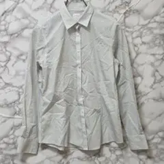 【Brooks Brothers】長袖シャツ (0) 形態安定 小紋柄 白