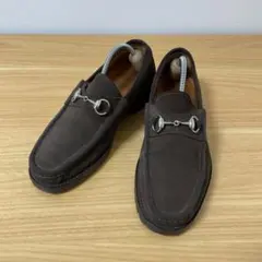 グッチ　ホースビットローファー　スエード　ブラウン　41