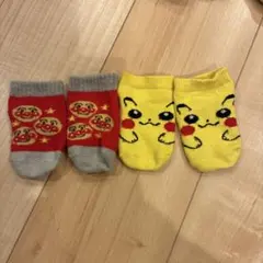 ベビー靴下 アンパンマン ピカチュウ 2足セット