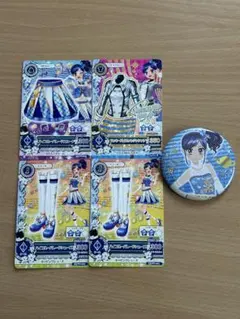 アイカツ！　カード4枚＋缶バッジ　霧矢あおい
