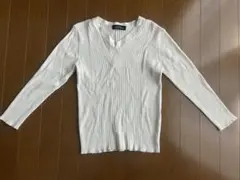 GREEN LABEL RELAXING リブ編みVネック長袖