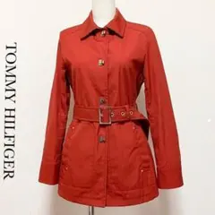 送料無料 美品 TOMMY HILFIGER トレンチ コート オレンジ
