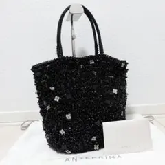 アンテプリマ　フィオリトゥーラ　ハンドバッグ　トートバッグ　フラワー　花　黒