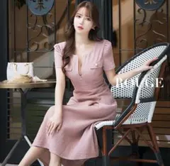 ROUGE ピンク　キャバ　ホステス　ドレス