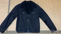 【期間限定出品】 ブラックデニムジャケット ボア裏地付き