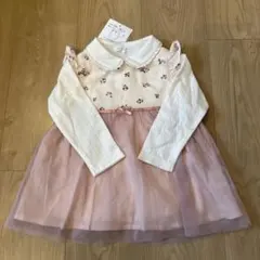 【新品タグ付き】bebe 花柄 襟付き ワンピース 80cm 90cm