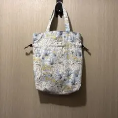 ハンドメイド 巾着トートバッグ 花柄