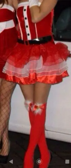 ☘️サンタクロース ミニスカート コスプレ・別売ハイソックス・手袋【特価】