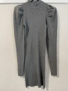 Bershka グレー パフスリーブ ニット Sサイズ