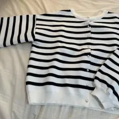 ストライプデザイン 長袖カーディガン