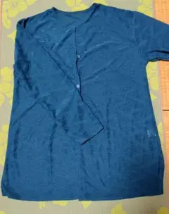 ダークブルー Lサイズ ヨガウェア はおり長袖