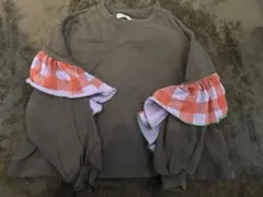 MARK'S CALMIA フリル付きトレーナー　120 チャコールグレー