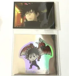 呪術廻戦 伏黒恵　THEキャラ ブロマイド ゴジラコラボ　ステッカー