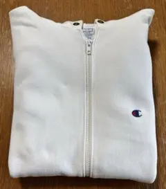 90sChampionリバースウィーブフルジップフーディ刺繍タグUSA製白XL