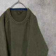 00S デザインニット　メンズ　L コットン　古着　F4