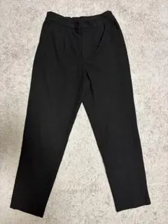 GUスウェード風黒スラックス