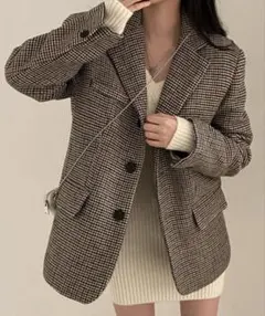 【タグ付き】オーバーチェックジャケット