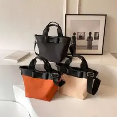 トートバッグ ショルダーバッグ リボン 黒 大容量 レディース 高見え2way